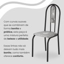 Ver imagem 7 de Conjunto Sala de Jantar Mesa Redonda 70cm Tampo Granito Topázio 4 Cadeiras Linda Yescasa