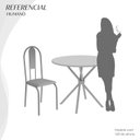 Ver imagem 5 de Conjunto Sala de Jantar Mesa Redonda 70cm Tampo Granito Topázio 4 Cadeiras Linda Yescasa