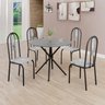 Conjunto Sala de Jantar Mesa Redonda 70cm Tampo Granito Topázio 4 Cadeiras Linda Yescasa - 1
