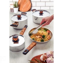 -jogo de Panelas Tramontina Brava Baquelite em Aço Inox com Fundo Triplo Cabos e Alças com Acabament - 3