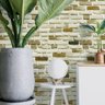 Papel de Parede Adesivo Tijolo a Vista Tons Bege Claro 5m - 1