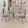 Conjunto Sala de Jantar Mesa Redonda 70cm Tampo Granito Topázio 4 Cadeiras Linda Yescasa - 1