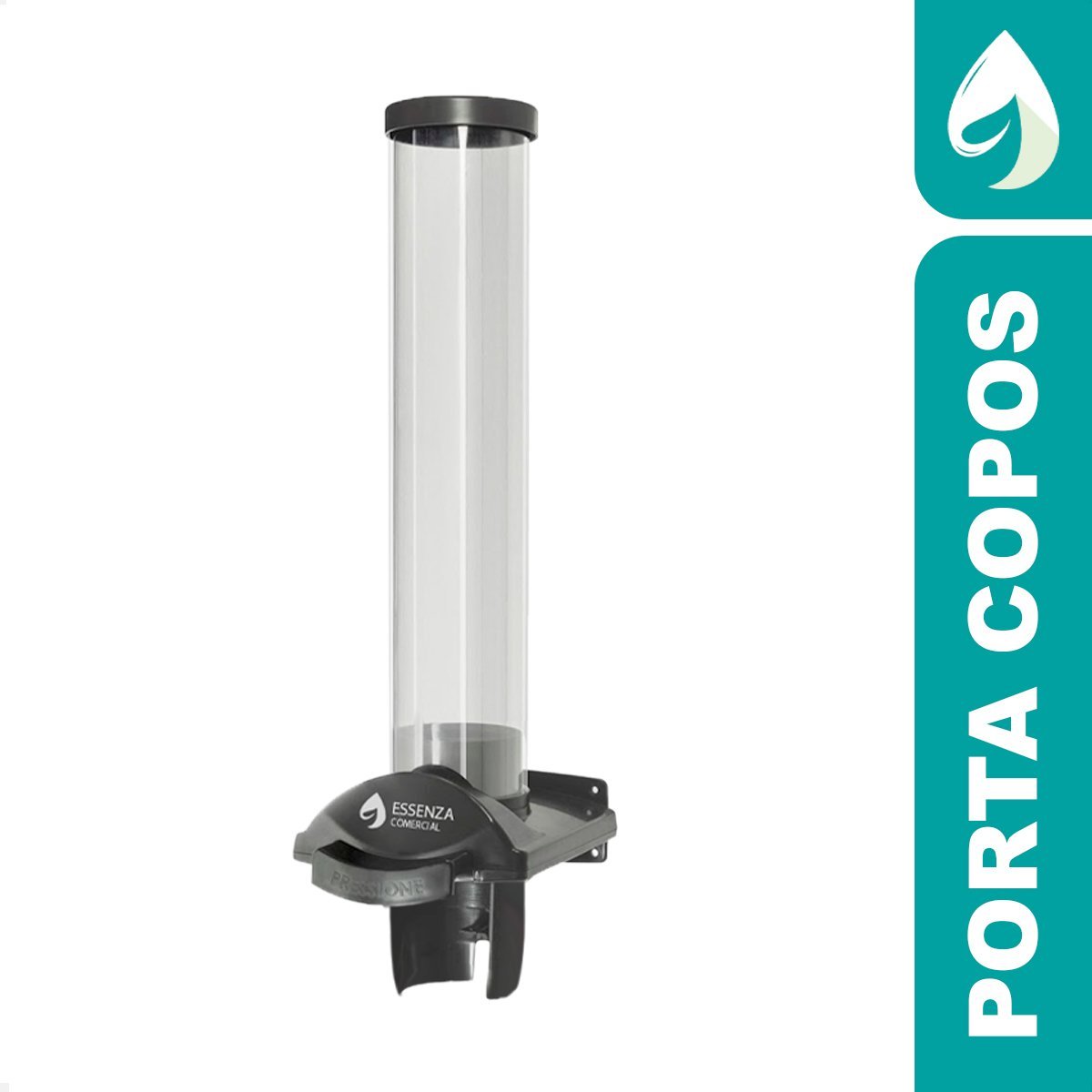 Dispenser Porta Copos de Café Com Dosador Preto - Fortcom - 2