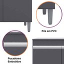 Ver imagem 5 de Balcão de Pia para Cozinha 120 Cm Kadu 3 Portas Cinza
