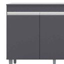 Ver imagem 3 de Balcão de Pia para Cozinha 120 Cm Kadu 3 Portas Cinza