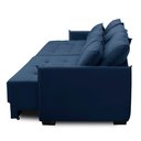Ver imagem 7 de Sofá Cama Retrátil e Reclinável 2,50m com Molas Carol Veludo Azul Adonai Estofados