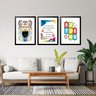 Kit 3 Quadros Grandes Autismo 60x48cm:moldura Branca - 1