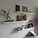 Ver imagem 2 de Kit 02 Prateleiras Suporte Embutido 150x25x4cm Branca Conceito