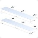 Ver imagem 4 de Kit 02 Prateleiras Suporte Embutido 150x25x4cm Branca Conceito