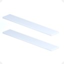 Ver imagem 1 de Kit 02 Prateleiras Suporte Embutido 150x25x4cm Branca Conceito
