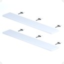 Ver imagem 6 de Kit 02 Prateleiras Suporte Embutido 150x25x4cm Branca Conceito