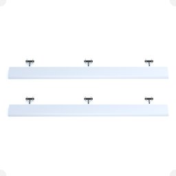 Kit 02 Prateleiras Suporte Embutido 150x25x4cm Branca Conceito - 5