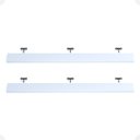 Ver imagem 5 de Kit 02 Prateleiras Suporte Embutido 150x25x4cm Branca Conceito