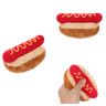 Mordedor de Pelúcia Hotdog Pet Ninho Mordedor Hotdog - 2