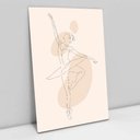 Ver imagem 1 de Quadro Decorativo em Canvas Abstrato Ballet em Linhas - Moldura Madeira - 90 x 60cm