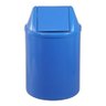 Lixeira Plástica Com Tampa Vai-vem 22 Litros:Azul/Azul - 3