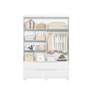 Ver imagem 3 de Guarda Roupa Doble Solteiro Branco Fosco - Albatroz