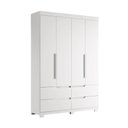 Ver imagem 2 de Guarda Roupa Doble Solteiro Branco Fosco - Albatroz