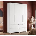 Ver imagem 1 de Guarda Roupa Doble Solteiro Branco Fosco - Albatroz