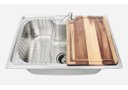 Ver imagem 2 de Cuba Gourmet 50x40cm Inox 304 com Torneira Gourmet e Tábua