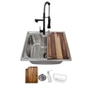 Ver imagem 1 de Cuba Gourmet 50x40cm Inox 304 com Torneira Gourmet e Tábua