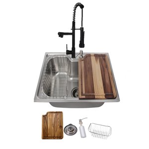 Cuba Gourmet 50x40cm Inox 304 com Torneira Gourmet e Tábua