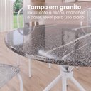 Ver imagem 7 de Conjunto Sala de Jantar Mesa Redonda 70cm Granito Topázio 4 Cadeiras Linda Yescasa Branco/Paraopeba