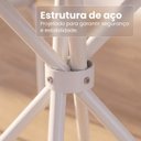 Ver mais imagens de Conjunto Sala de Jantar Mesa Redonda 70cm Granito Topázio 4 Cadeiras Linda Yescasa Branco/Paraopeba