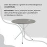 Conjunto Sala de Jantar Mesa Redonda 70cm Tampo Granito Topázio 4 Cadeiras Linda Yescasa - 8