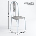 Ver imagem 4 de Conjunto Sala de Jantar Mesa Redonda 70cm Granito Topázio 4 Cadeiras Linda Yescasa Branco/Paraopeba