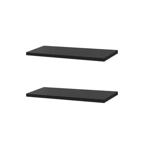 2 Prateleira 60x30 Madeira Mdf Preto sem Suporte
