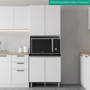 Ver imagem 2 de Paneleiro 4 Portas 80 cm Nicho Microondas Evidence Branco Poliman
