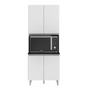 Ver imagem 1 de Paneleiro 4 Portas 80 cm Nicho Microondas Evidence Branco Poliman