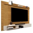 Ver imagem 5 de Painel para TV até 60 Polegadas MDF 170CMX123CM 1 Prateleira 1 Nicho 1 Porta Roma Marrom