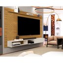 Ver imagem 4 de Painel para TV até 60 Polegadas MDF 170CMX123CM 1 Prateleira 1 Nicho 1 Porta Roma Marrom