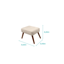 Ver imagem 3 de Poltrona Amamentação Balanço com Giro C/Puff Stella Suede Bege TC-S09 - Montanaris Decor