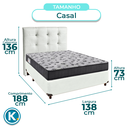 Ver imagem 3 de Cama Box + Colchão Casal Ortobom D33 Iso100 + Cabeceira Estofada