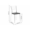 Ver imagem 5 de Kit 6 Cadeiras Sala Jantar 1700 6 Un Preto/Courano Preto - Carraro