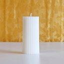 Ver imagem 2 de Velas Decorativas Cilíndricas Listradas - 3 Tamanhos