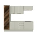 Ver imagem 3 de Cozinha Modulada 5 Peças 250cm 10 Portas 2 Gavetas Fineze Henn - Cor: Areia HP