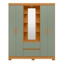 Ver imagem 3 de Guarda Roupa Olímpia 4 Portas Cinamomo/sálvia - Abz