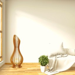 Abajur Grande de Chão ANA MARIA MDF Luminária -:MDF CRU/Kit com 2 - 90x28cm e 75x23cm - 2