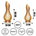 Ver imagem 5 de Abajur Grande de Chão ANA MARIA MDF Luminária -:MDF CRU/Kit com 2 - 90x28cm e 75x23cm