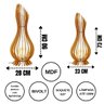 Abajur Grande de Chão ANA MARIA MDF Luminária -:MDF CRU/Kit com 2 - 90x28cm e 75x23cm - 5