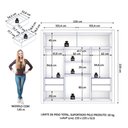 Ver imagem 4 de Guarda Roupas Casal Ripado 2 Portas de Correr 4 Gavetas Trianon Zanzini Madeirado