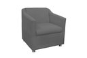 Ver imagem 1 de Poltrona Decorativa Tilla Suede Cinza - Vallisa Decor