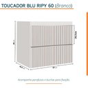 Ver imagem 4 de Gabinete para Banheiro Suspenso Ripy 60cm sem Lavatório Yescasa Branco