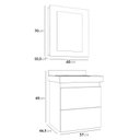 Ver mais imagens de Gabinete para Banheiro Suspenso Ripy 60cm sem Lavatório Yescasa Branco