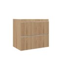 Ver imagem 3 de Gabinete para Banheiro Suspenso Ripy 60cm sem Lavatório Yescasa Bege/Wood