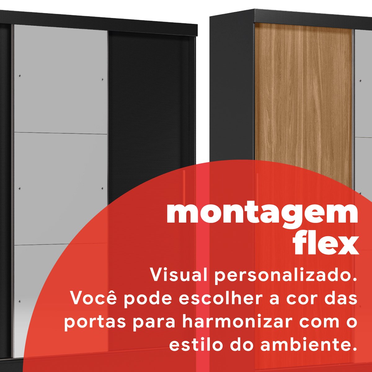 Guarda-roupa Casal 3 Portas 2 Gavetas Plata - 12